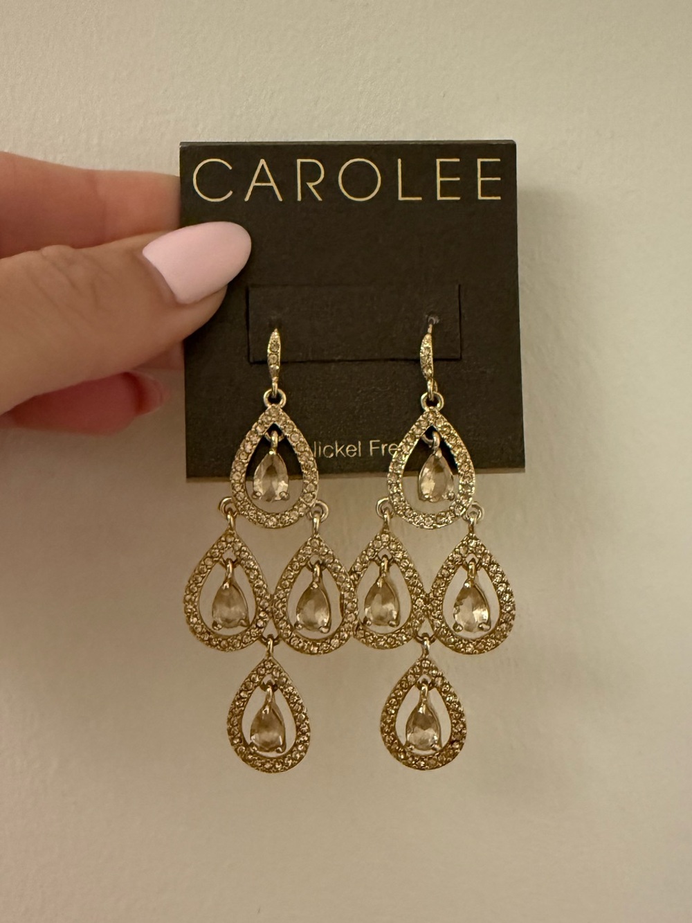 Macy's Carolee Gold Teardrop Chandelier Earrings - Gold